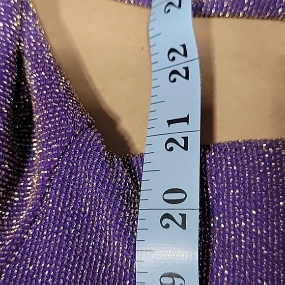 Carolyn Strauss Size 1X Purple and Gold Cardigan Set, Excellent Used Condition - Picture 15 of 16